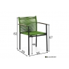 Aiatool Apple Bee JAKARTA mattmust / roheline, 56x59xH82 cm