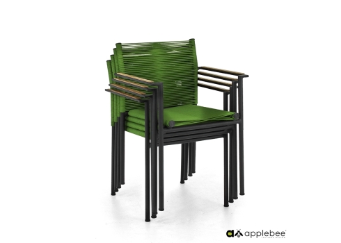 Aiatool Apple Bee JAKARTA mattmust / roheline, 56x59xH82 cm