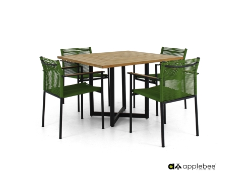 Aiatool Apple Bee JAKARTA mattmust / roheline, 56x59xH82 cm