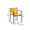 Aiatool Apple Bee JAKARTA mattmust / kollane, 56x59xH82 cm