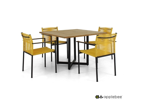 Aiatool Apple Bee JAKARTA mattmust / kollane, 56x59xH82 cm
