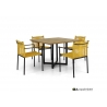 Aiatool Apple Bee JAKARTA mattmust / kollane, 56x59xH82 cm