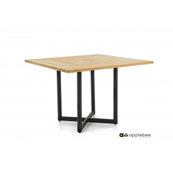 Söögilaud Apple Bee JAKARTA mattmust / tiik, 110x110xH76 cm