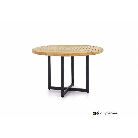 Söögilaud Apple Bee JAKARTA mattmust / tiik, D110xH76 cm