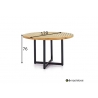 Söögilaud Apple Bee JAKARTA mattmust / tiik, D110xH76 cm