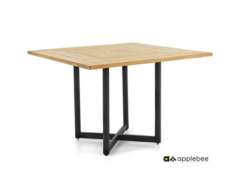 Aiamööbli komplekt Apple Bee JAKARTA mattmust / hall, 4 tooli + laud