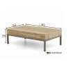 Diivanilaud Apple Bee LONG ISLAND tiik, 89x53xH29 cm