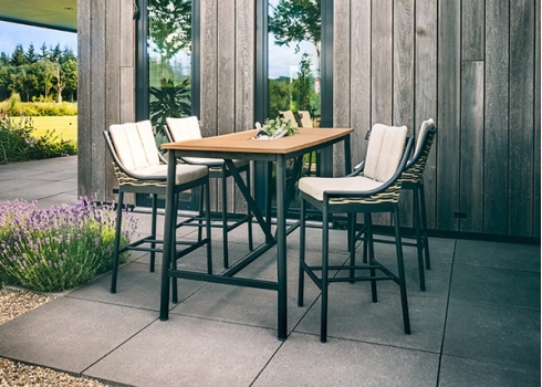 Baarilaud Apple Bee MILOU must / tiik, 150x78xH105 cm