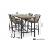Baarikomplekt Apple Bee MILOU must / tiik / helehall, laud + 4 tooli