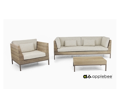 Aiamööbli komplekt Apple Bee LONG ISLAND tiik / helebeež