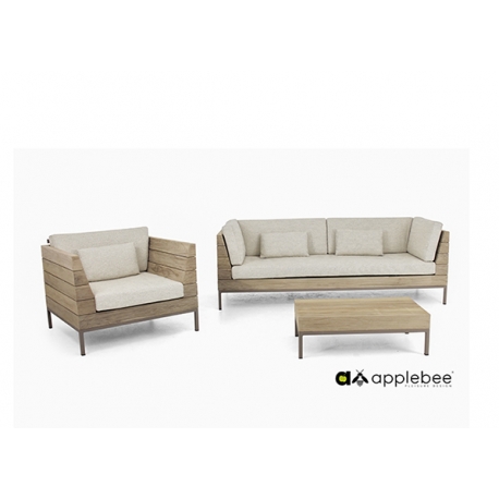 Aiamööbli komplekt Apple Bee LONG ISLAND tiik / helebeež Aiamööbli komplekt Apple Bee LONG ISLAND tiik / helebeež