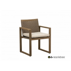 Söögitool Apple Bee ANTIGUA beež / tiik, 60x60xH81 cm