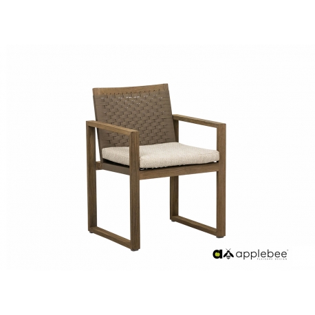 Söögitool Apple Bee ANTIGUA beež / tiik, 60x60xH81 cm Söögitool Apple Bee ANTIGUA beež / tiik, 60x60xH81 cm