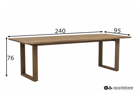 Söögilaud Apple Bee ANTIGUA tiigipuu, 240x95xH76 cm