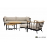 Diivan Apple Bee CONDOR must / helebeež, 140x81xH64 cm
