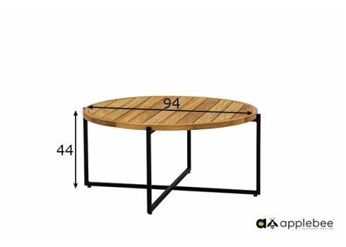 Diivanilaud Apple Bee CONDOR must / tiik, D94xH44 cm
