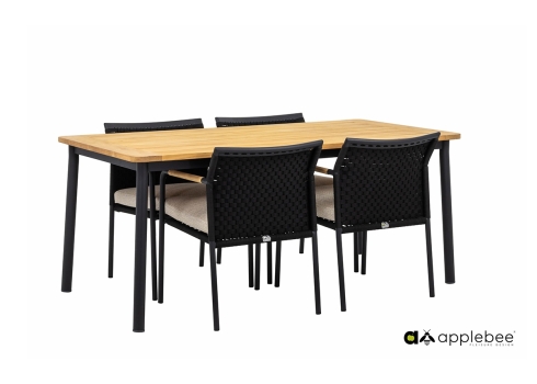 Söögitool Apple Bee ELLE BELT must / beež, 55x65xH80 cm