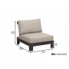 Diivan Apple Bee STICKS & MORE hall / beež, 72x87xH62 cm