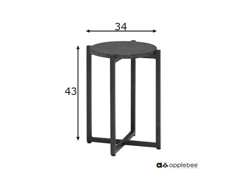 Diivanilaud Apple Bee SOUL must / laava, D34xH43 cm