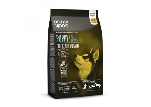 PrimaDog täistoit kana-kartuli kõikidele kutsikatele 20kg