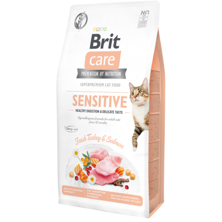 Brit Care Cat Grain-Free Sensitive Healthy Digestion kassitoit 7kg Brit Care Cat Grain-Free Sensitive Healthy Digestion kassitoit 7kg