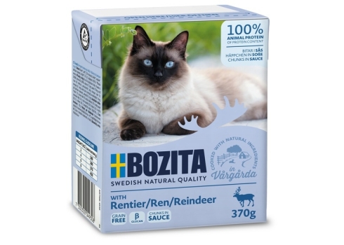 Bozita kassikonserv Reindeer (põhjapõdraliha) in sauce 16x370g