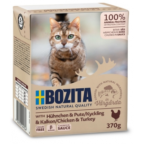Bozita kassikonserv Chicken & Turkey in sauce 16x370g Bozita kassikonserv Chicken & Turkey in sauce 16x370g