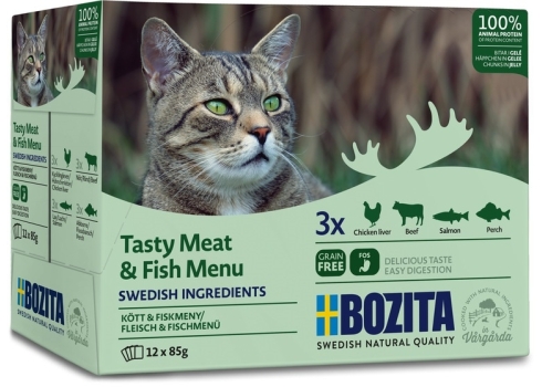 Bozita Multibox Meat&Fish in Jelly 12x85g