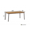 Söögilaud Apple Bee BIJOU tiik / hall, 180x90xH77 cm