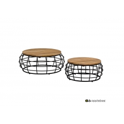 Diivanilaudade komplekt Apple Bee PURE tiik / must, 2 tk
