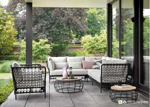 Aiamööbli komplekt Apple Bee PURE beež / must