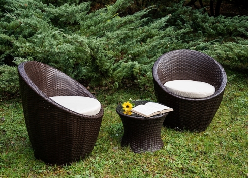Aiamööbli komplekt Bello Giardino MODICO tumepruun, 2 tooli + laud