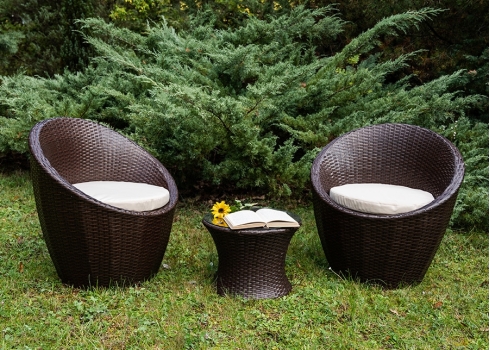 Aiamööbli komplekt Bello Giardino MODICO tumepruun, 2 tooli + laud