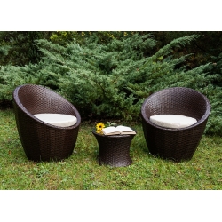 Aiamööbli komplekt Bello Giardino MODICO tumepruun, 2 tooli + laud