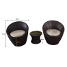 Aiamööbli komplekt Bello Giardino MODICO tumepruun, 2 tooli + laud
