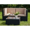 Aiamööbli komplekt Bello Giardino PIENO must, 2 nurgamoodulit + laud