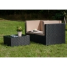 Aiamööbli komplekt Bello Giardino PIENO must, 2 nurgamoodulit + laud