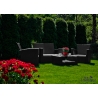 Aiamööbli komplekt Bello Giardino UNICO must, 2 tugitooli + diivan + laud