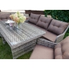 Aiamööbli komplekt Bello Giardino DIVINO hall, 2 tugitooli + diivan + laud