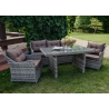 Aiamööbli komplekt Bello Giardino DIVINO hall, 2 tugitooli + diivan + laud