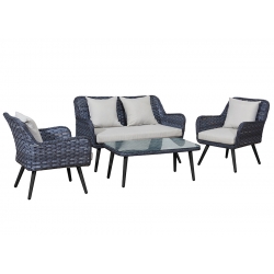 Aiamööbli komplekt Bello Giardino MODESTO hall, diivan + 2 tugitooli + diivanilaud