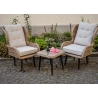 Aiamööbli komplekt Bello Giardino APERTO vask, 2 tugitooli järiga + diivanilaud