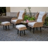 Aiamööbli komplekt Bello Giardino APERTO vask, 2 tugitooli järiga + diivanilaud