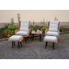 Aiamööbli komplekt Bello Giardino APERTO vask, 2 tugitooli järiga + diivanilaud