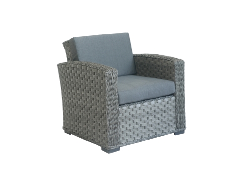 Tugitool GENEVA patjadega, wicker tool, wicker aiamööbel