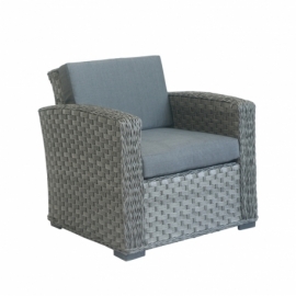 Tugitool GENEVA patjadega, wicker tool, wicker aiamööbel