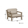 Tugitool Olive tiik, 90x86xH69 cm