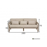 Diivan Olive tiik, 200x86xH69 cm