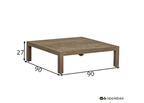 Diivanilaud Olive tiik, 90x90xH27 cm