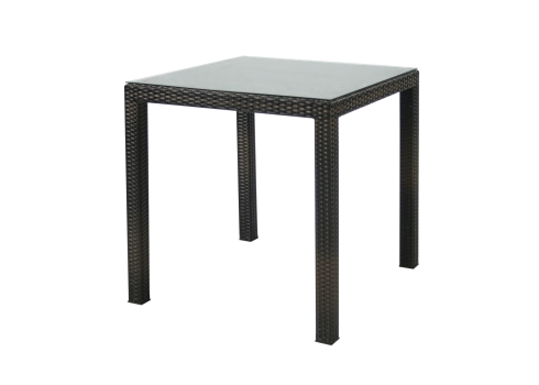 Laud WICKER 73x73xH71cm tumepruun, aiamööbel